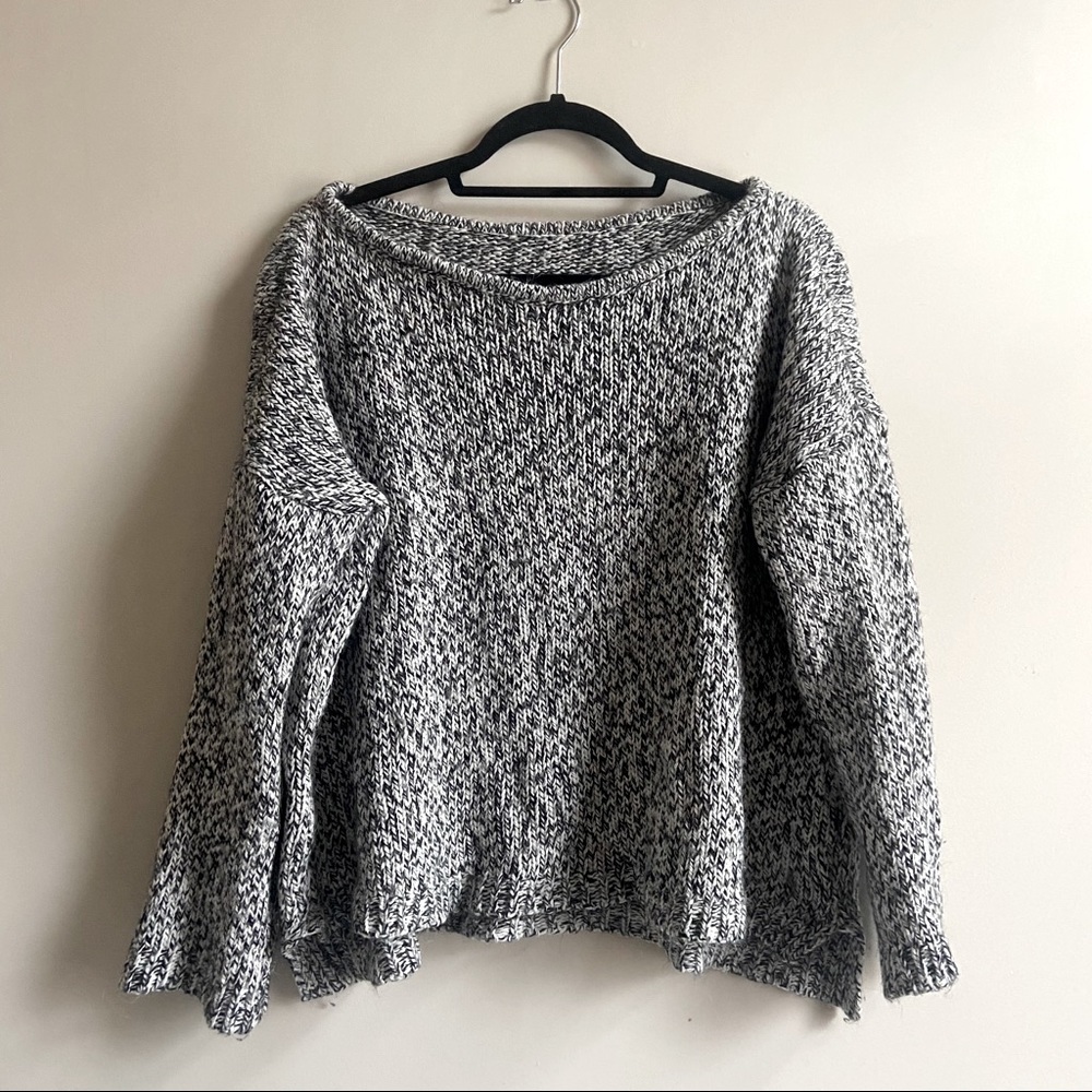Brandy Melville black and white oversized sweater